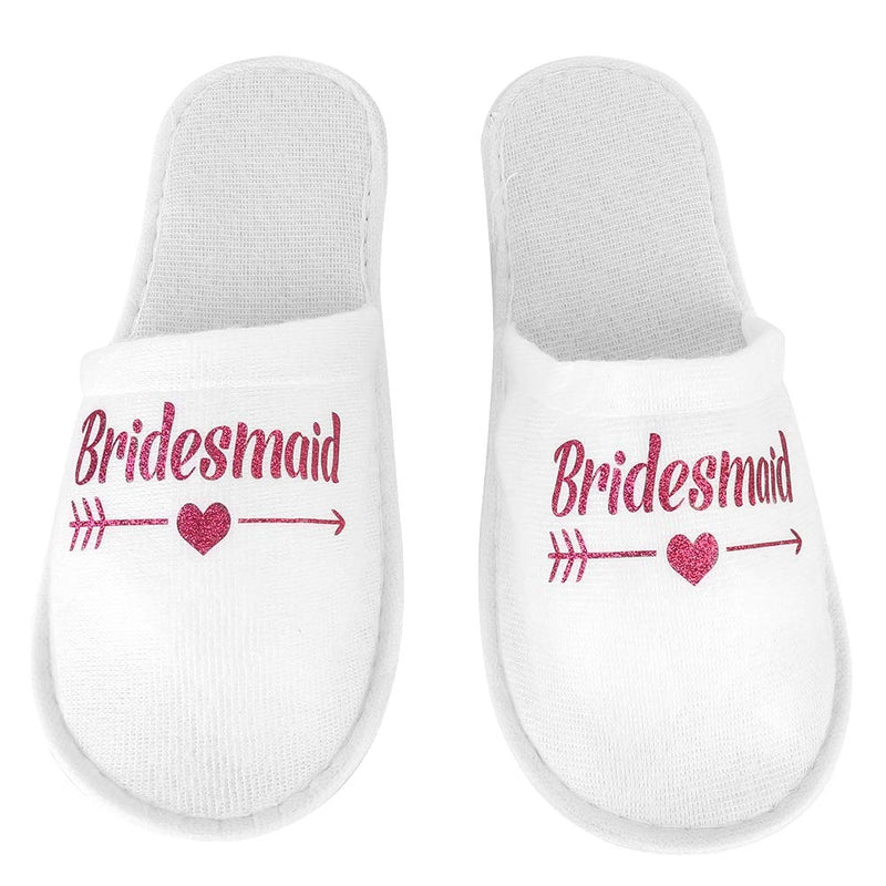 5 Pairs Bridesmaid Disposable Slippers Letter Pattern Party Slippers Wedding Supplies - BeesActive Australia