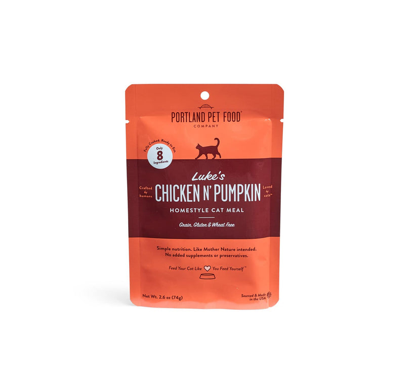 Portland Pet Food Company Human-Grade Mixed Variety Pack Wet Cat Food Pouch — Moist, Soft Cat Food Mixer, Topper, and Rotational Meal 2 Chicken, 2 Salmon (4 Pack) - BeesActive Australia