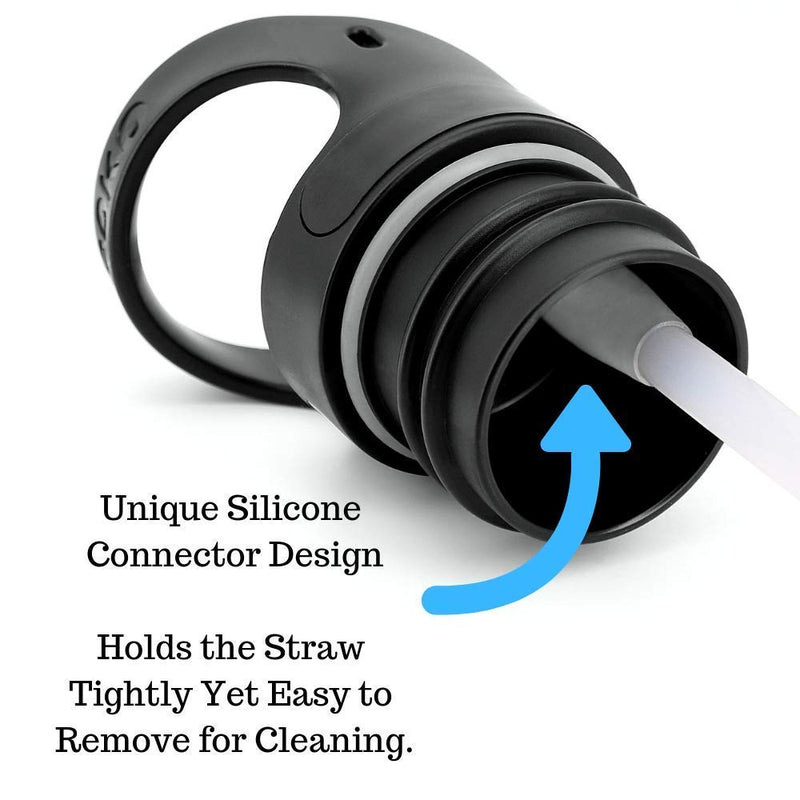 Straw Lid for Hydro Flask Standard Mouth, Simple Modern Ascent. Improved Replacement Cap Multi-Compatible with 1.91" Mouth 18 oz, 21 oz, 24 oz Insulated Water Bottle Flip Top A-1Pack - BeesActive Australia