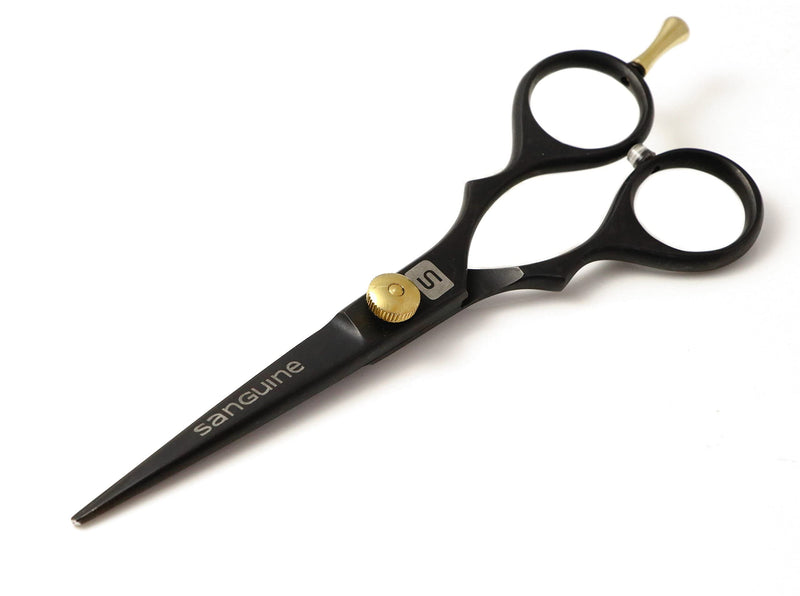 Sanguine Hair Scissors, Hairdressing Scissors, with Presentation Case, Professional or Personal use (Chrome) Black - BeesActive Australia