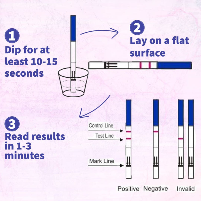 One Step: 10 Highly Sensitive 10mIU Pregnancy Test Strips (Tests up to 6 Days Earlier) - BeesActive Australia