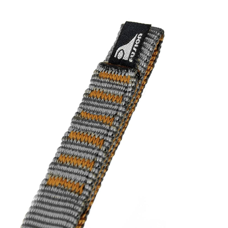 Fusion Climb Quickdraw Runner 5000 lbs Rated Stitched Loop Nylon Webbing 20cm x 1.7cm Tan/Orange, 20' - BeesActive Australia