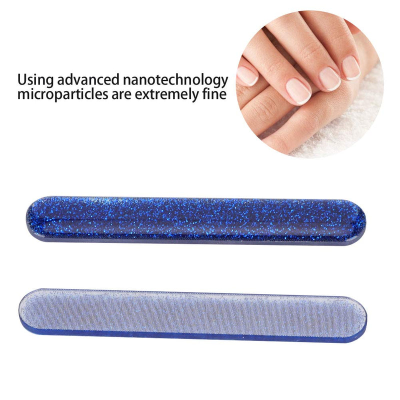 Valentine's Day PresentDurable And Strong Polishing Nanotechnology Nail File, Good Effect Nano Glass Nail File, for Home Salon Shop Manicure Store Beauty Salon(blue) blue - BeesActive Australia