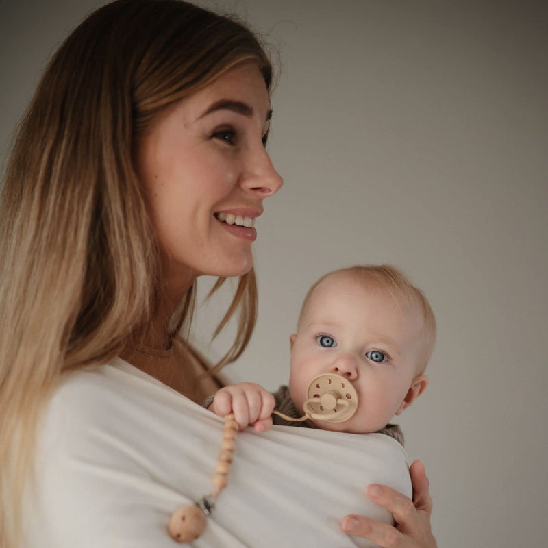Frigg Moon SilkySoft Silicone Baby Pacifier | Made in Denmark | BPA-Free (Powder Blue/Slate, 0-6 Months) 1 Count (Pack of 2) Powder Blue/Slate - BeesActive Australia