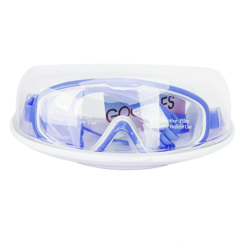Kids Swim Goggles, Snorkel Diving Mask, 180° Panoramic Swim Mask, Anti-Fog Swimming Goggles for Child 3-14 Years Blue - BeesActive Australia