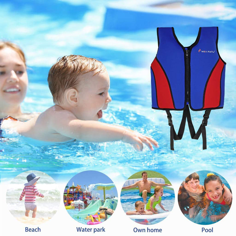Kids Swim Vest Boys Girls Swimming Float Jacket Floation Waterproof Swim Device Beige 2-3T - BeesActive Australia