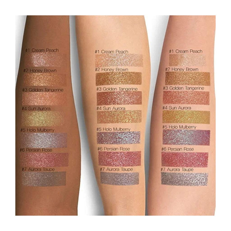 TOUCH IN SOL Metallist Sparkling Foiled Pigment 1.3g - Dazzling Sparkles Gorgeous Glitter Eye Shadow, Holographic Look, Diamond and Pearl Powders (#8 Dazzling Sunset) - BeesActive Australia