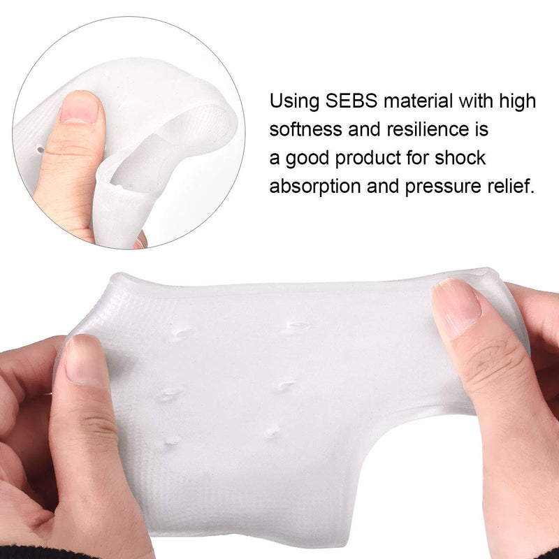 Moisturizing Gel Heel Sock, Breathable Silicone Moisturizing Heel Socks Cushion Foot Sleeve to Relieve Pain and Pressure from Plantar Fasciitis, Protect Bone Heel Spurs & Cracked Foot Skin Care,2 Pair 2 Pairs Moisturizing Socks Gel - BeesActive Australia