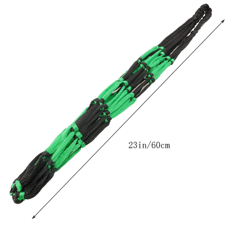 SJZBIN Net Bag 2PCS Black Green Nylon Single Ball Mesh Bag Carrier for Volleyball Basketball Football Soccer - BeesActive Australia