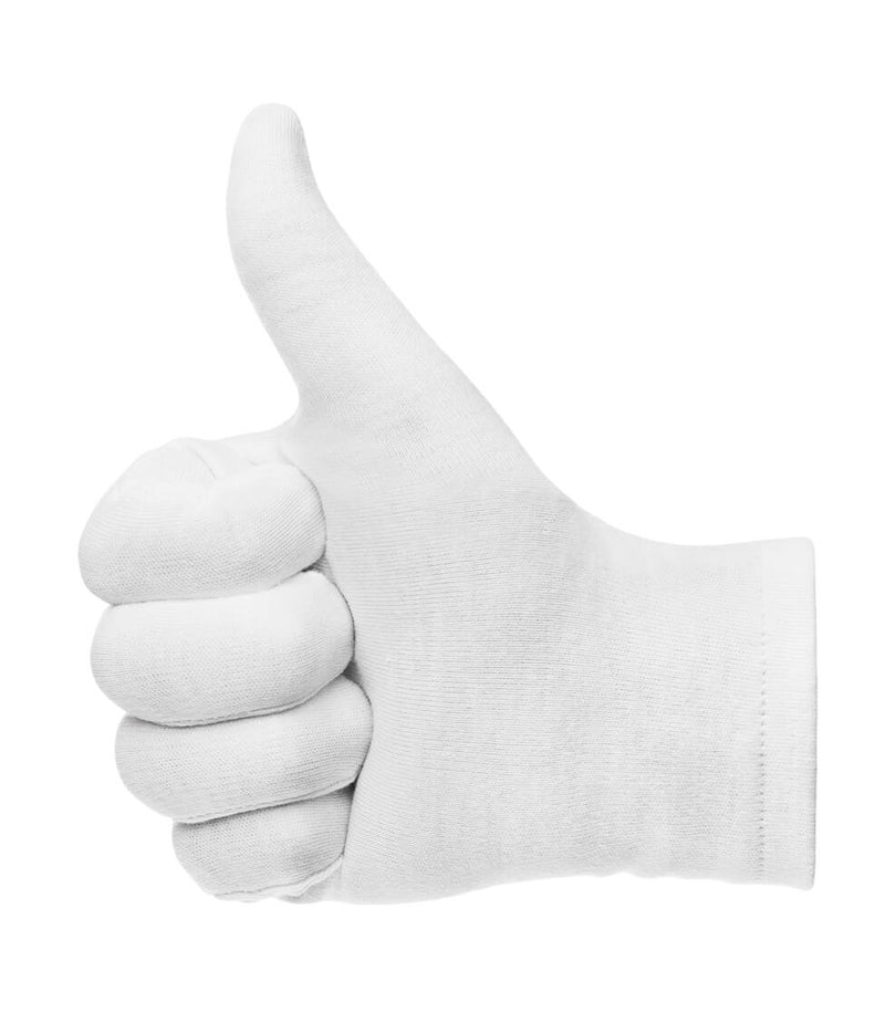 Selizo 12 Pairs White Cotton Gloves for Cosmetic Moisturizing Dry Hands Coin Jewelry Inspection Hand Spa – Large Size - BeesActive Australia