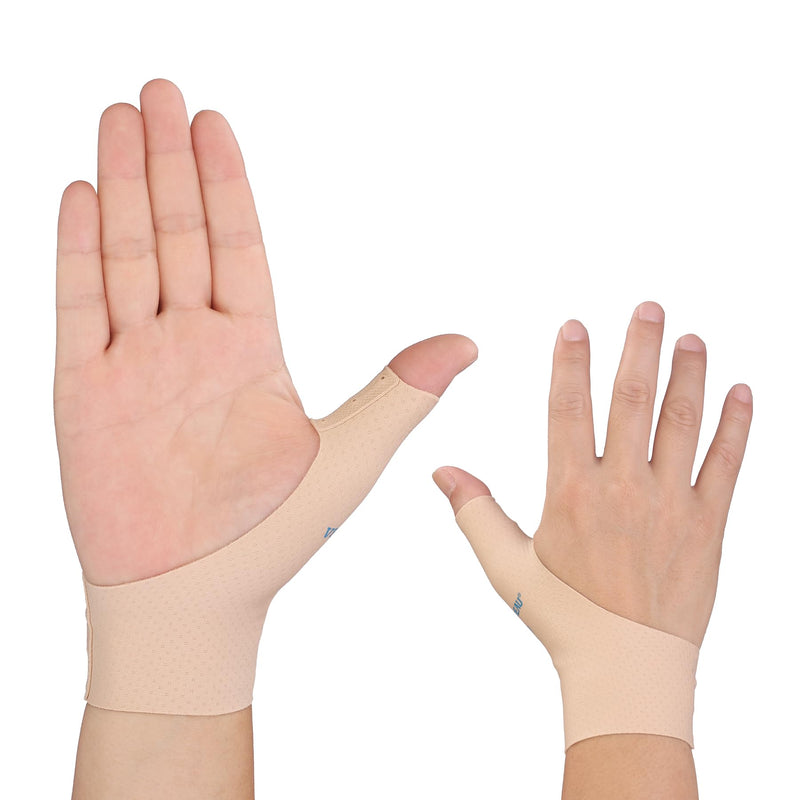 VELPEAU Elastic Thumb Compression Sleeve - Flexibility & Stability. Breathable thumb and wrist sleeve gentle support alleviates discomfort from Arthritis, Joint Pain, Tendonitis, and Sprains. Fits both left and right hands (Long Version, Medium) - BeesActive Australia