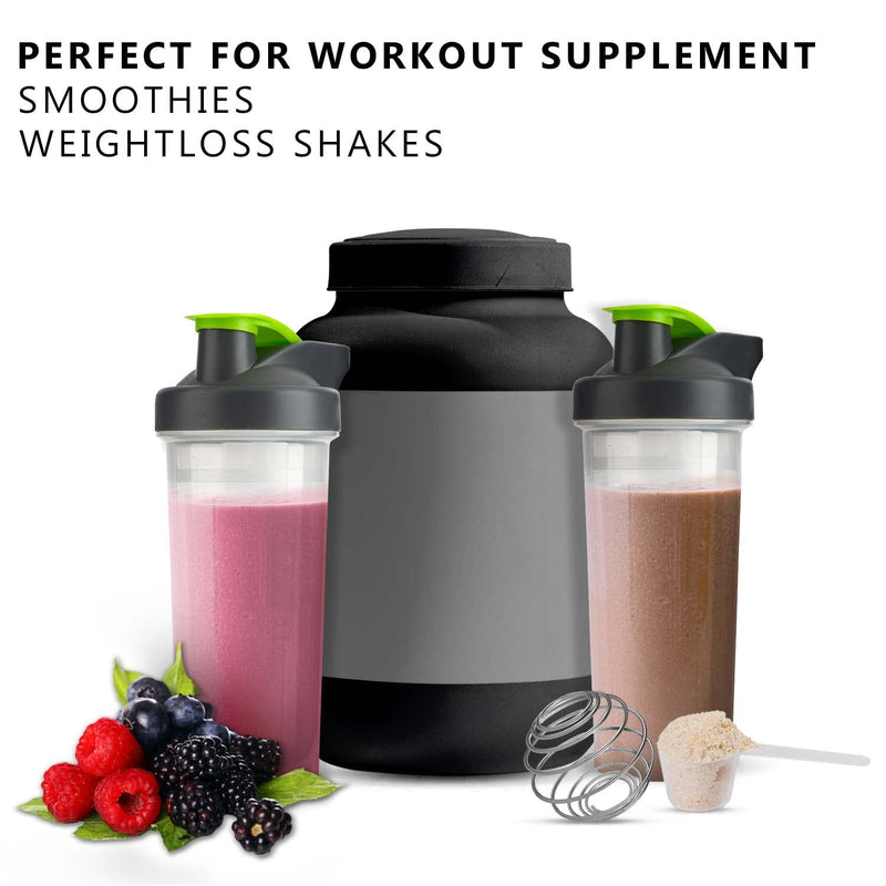 Homeshopa Shaker Bottle, 700ml Protein Shaker Bottle with Mixer Ball for Supplement Shakes, Leak-Proof Screw-On Lid & Secure Drinking Flip Cap, BPA Free Large Sport Gym Blender Bottle-Pack of 2 - BeesActive Australia