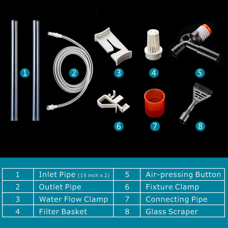 PULACO Aquarium Gravel Cleaner, New Quick Water Changer with Air-Pressing Button, Fish Tank Sand Cleaner Kit with Free Aquarium Brush - BeesActive Australia