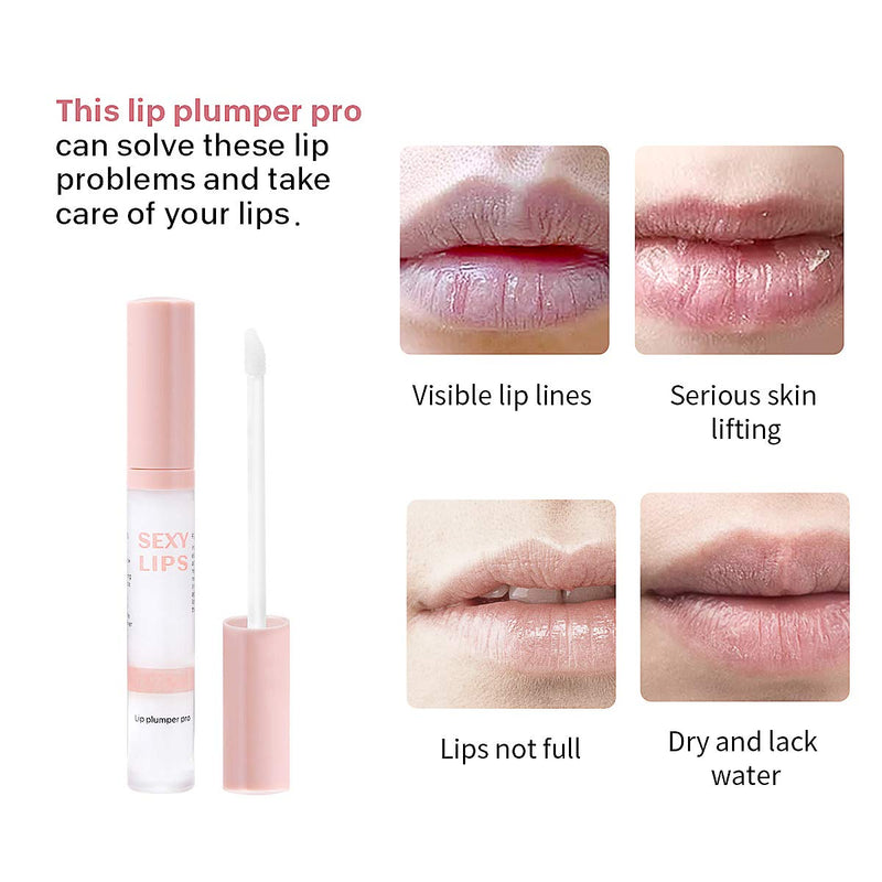 DAGEDA Lip Plumper, Natural Lip Plumper Enhancer and Lip Care Serum for Softer, Smoother, Plumper-looking Lips, Hydrating and Reduce Fine Lines Milky White - BeesActive Australia