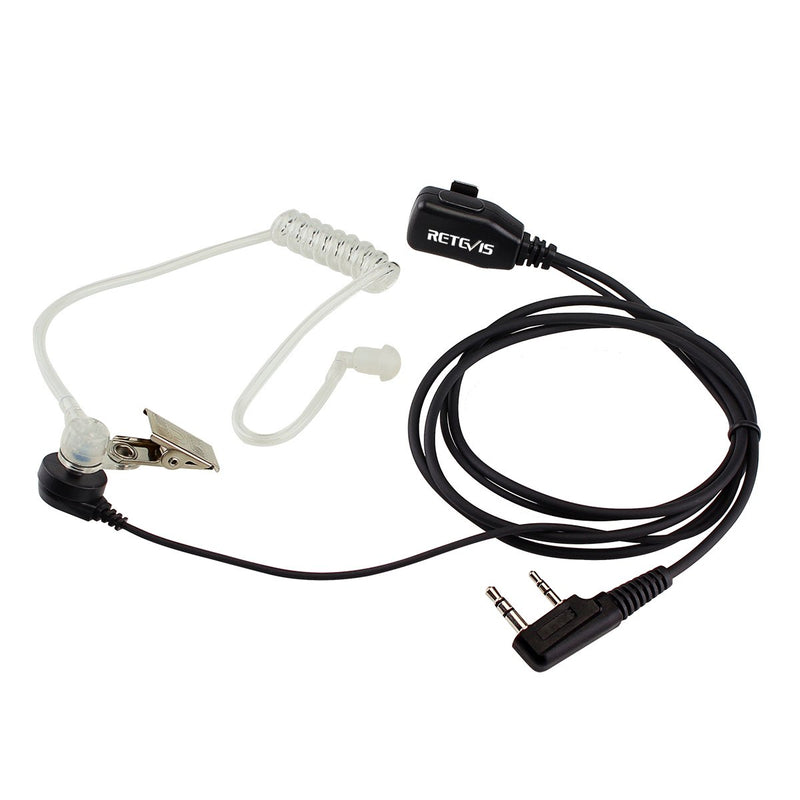 [AUSTRALIA] - Retevis 2 Pin PTT Mic Covert Acoustic Tube Earpiece Headset for Kenwood PUXING Baofeng UV-5R UV-5RA 888S Retevis H777 RT7 RT21(1 Pack) 