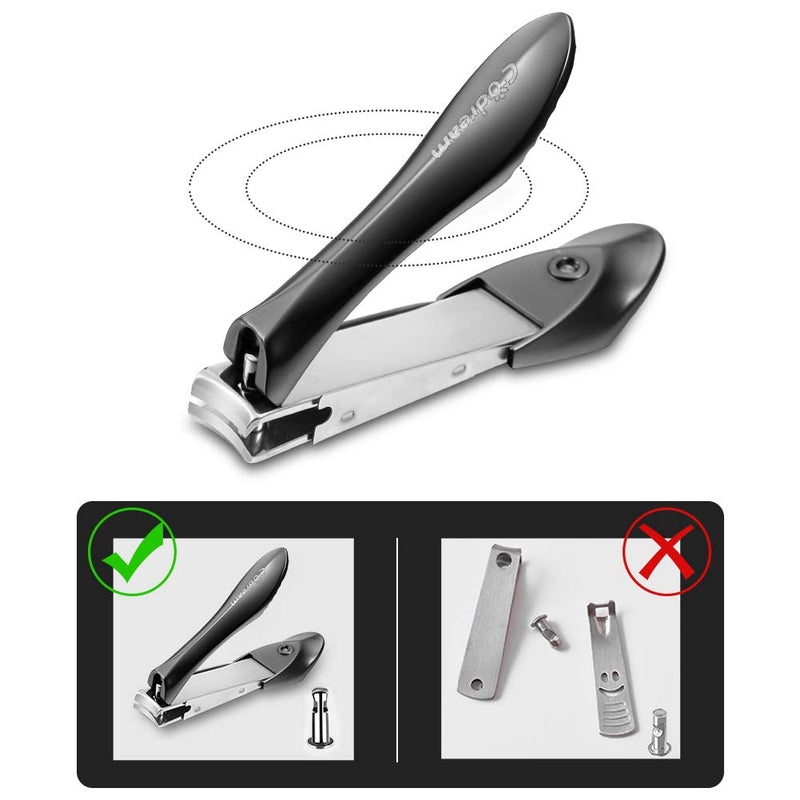 Codream Fingernail Toenail Clippers Set - Professional No Splash Nail Cutter with Catcher Unique Bionics Design for Men, Seniors, Adults - 3 PCS Nail Clippers Set Set A - BeesActive Australia