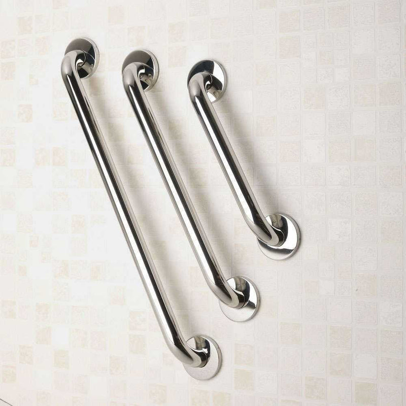 NRS Healthcare Polished Stainless Steel Grab Rail - 30 cm (12 inch) Length 30 cm (12-inch) Length - BeesActive Australia