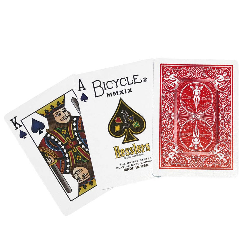 Hesslers Rider Back Playing Cards Red - BeesActive Australia