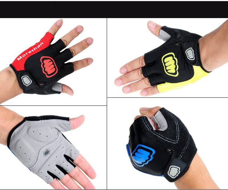 [AUSTRALIA] - WMOSS Gel Pad Gloves Fingerless Cycling Gloves Gym Gloves for Mens Womens Weightlifting Fitness Crossfit Workout Climbing Biking Fishing Hunting Driving, Half-Finger Yellow Medium 