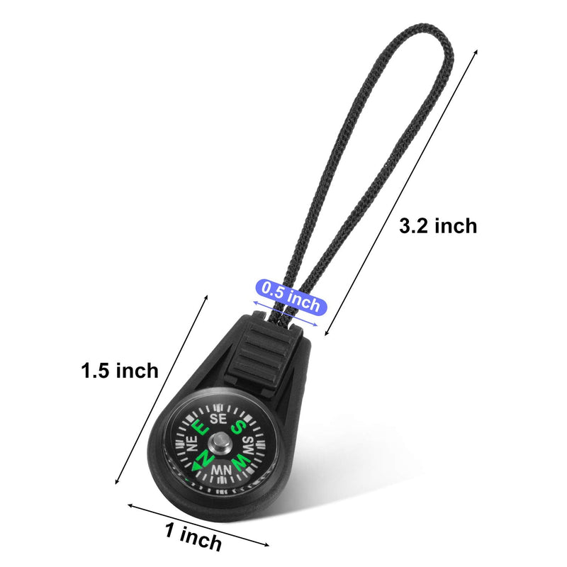 BBTO 100 Pieces Mini Survival Compass Outdoor Camping Hiking Pocket Compass Liquid Filled Mini Compass for Paracord Bracelet Necklace Key Chain - BeesActive Australia