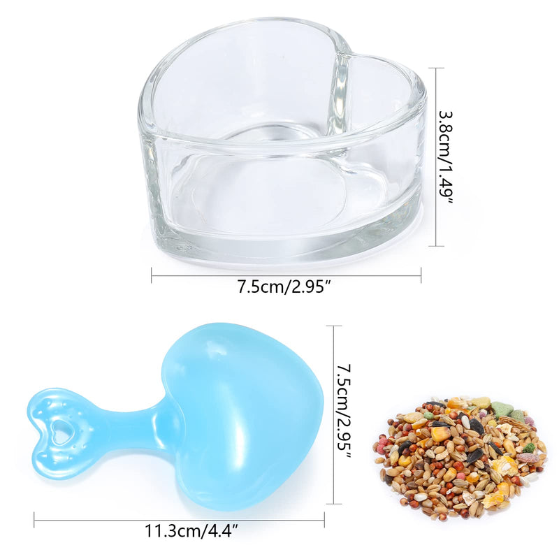 2 Pcs Hamster Food and Water Bowl, Cute Shape Grass Drinking and Eating Bowl, Transparent Food Bowl for Hamster, Guinea Pig, Dwarf Syrian Gerbils Mice Rats or Other Small Animals Love Style Medium - BeesActive Australia