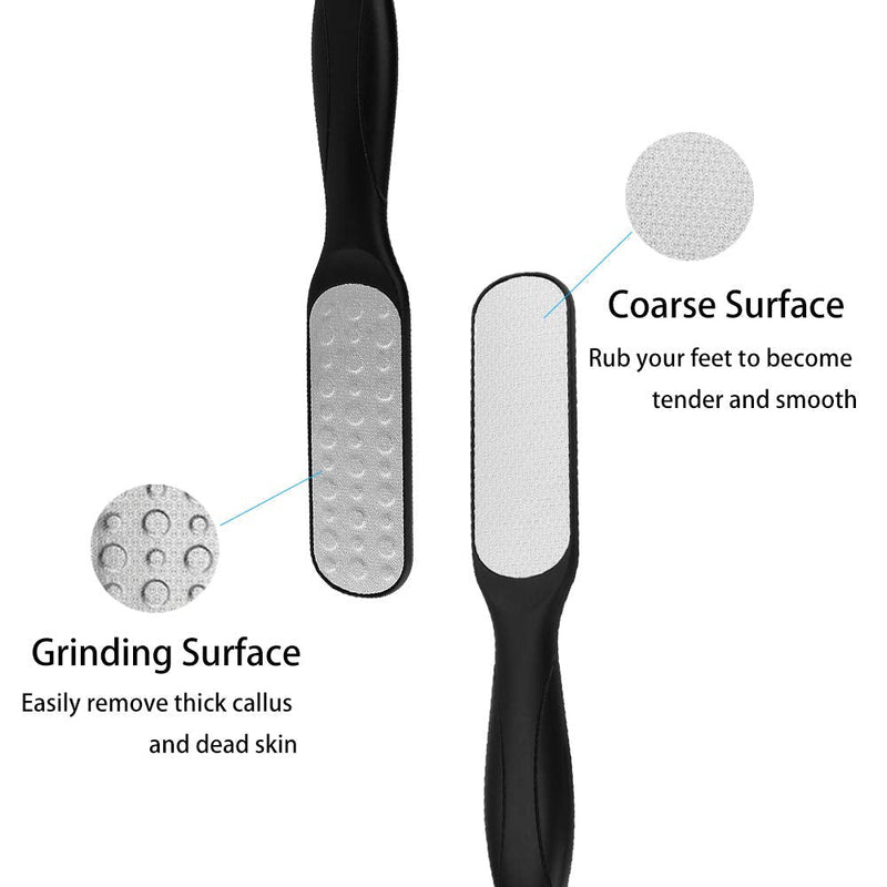 Kayer Foot File Scraper,304 Stainless Steel Pedicure Rasp,2 Modes Foot Scrubber,Callus Remover Suitable for Wet and Dry Feet (Black) - BeesActive Australia