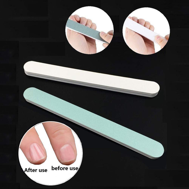 Glass nail file with case,80/100 grit nail files Emery Board For Nail Salon Art Manicure Tool Set Pedicure Supplies black 3 - BeesActive Australia