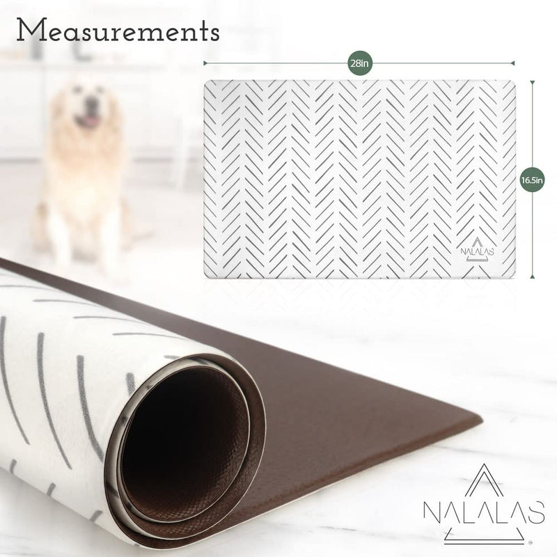 NALALAS Bohemian Large Waterproof Dog Mat - Food & Water Pet Food Mat, Cat Food Mat, Dog Food Mat for Floors - Waterproof Nonslip Eco-Friendly Pet Dog Placemats - Food & Water Dog Bowl Mats 16.5"x28" Mud Cloth - BeesActive Australia