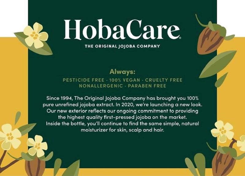 The Original Jojoba Company - HobaCare Organic 4.2 oz. (125 mL) - Pure Organic Jojoba for Face and Skin - Essential Jojoba - 100% Pure Jojoba 4.2 Ounce - BeesActive Australia