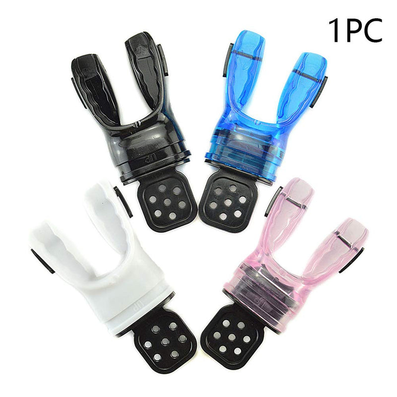 Tookie Scuba Diving Mouthpiece, Denpetec Scuba Diving Mouthpiece, Practical Gear Silicone Bite Moldable Scuba Diving Dive Mouthpiece Regulator with Tie Wrap for Adults(Black) - BeesActive Australia