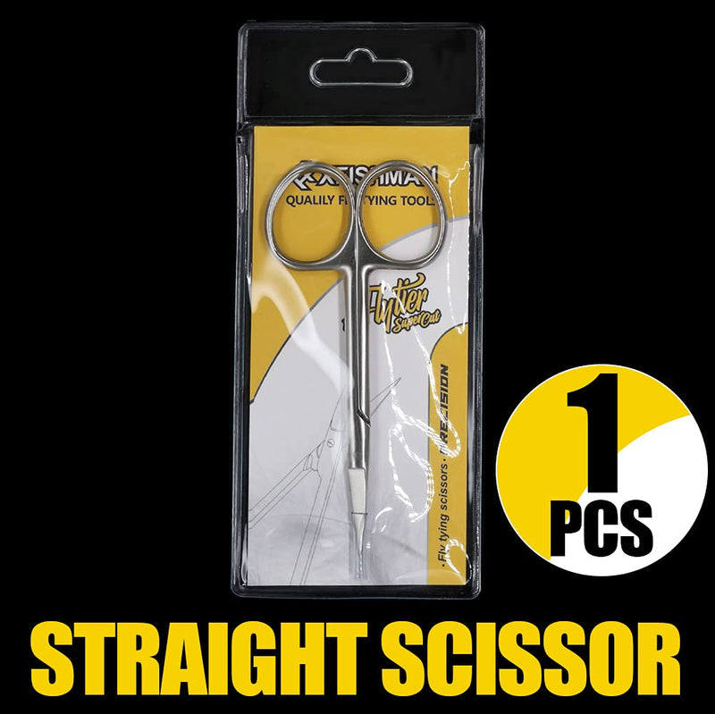 XFISHMAN Fly Tying Scissor All Purpose 4” Straight/Curved Arrow Hair Scissor All-Purpose 4” Straight Scissor 1pcs - BeesActive Australia