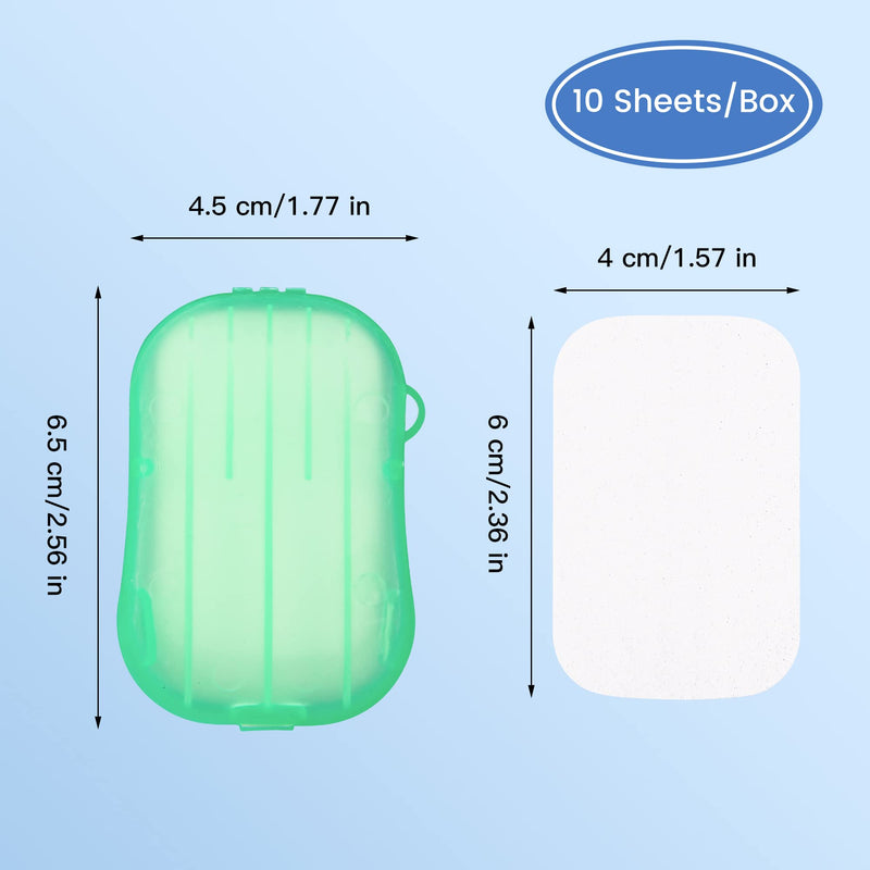 TXIN 200 Sheets (10 Boxes) Disposable Hand Washing Cleaning Paper Soap Flakes Mini Bath Slice Sheets Scented Foaming Paper Soap for Travel Camping Hiking - BeesActive Australia