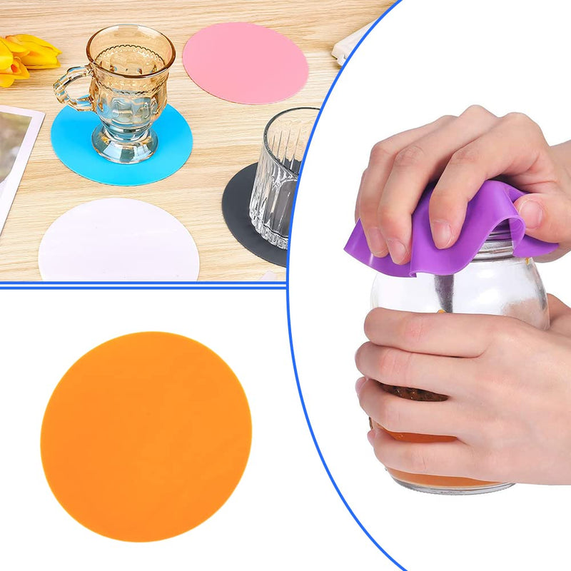 4 Pcs Jar Gripper Pads Silicone Bottle Lid Openers Non-Slip Jar Lid Grip Pads for Children and Seniors with Arthritis Weak Hands - BeesActive Australia
