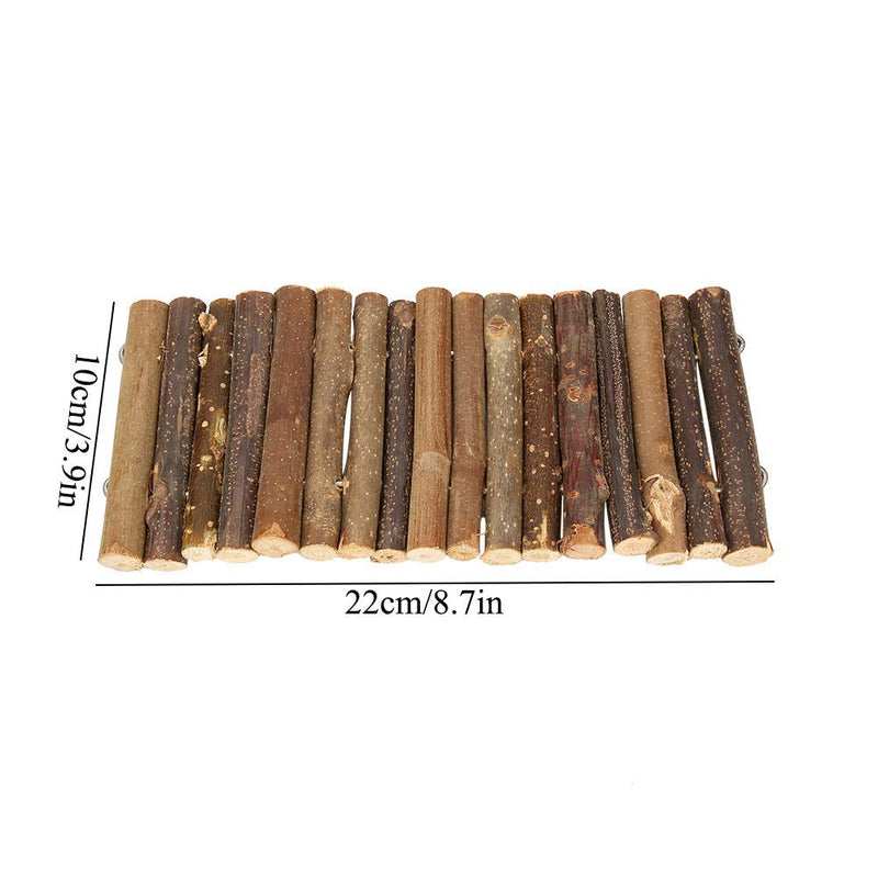 Pet Ladder Bridge Bend Wooden Hamster Wood Ladder Living Fence Suspension Bridge Exercise Chew Toy for Reptile Mice Rodents Small Animals(Small) - BeesActive Australia