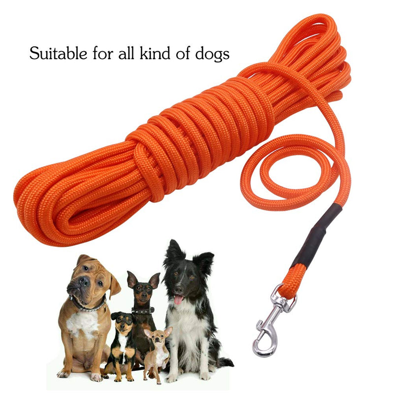 Vivifying Dog Check Cord, 32FT/10M Floatable Long Dog Training Rope for Beach, Lake Orange - BeesActive Australia