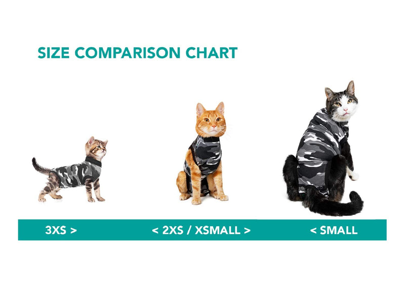 Suitical Recovery Suit for Cats - Black Camouflage S - BeesActive Australia