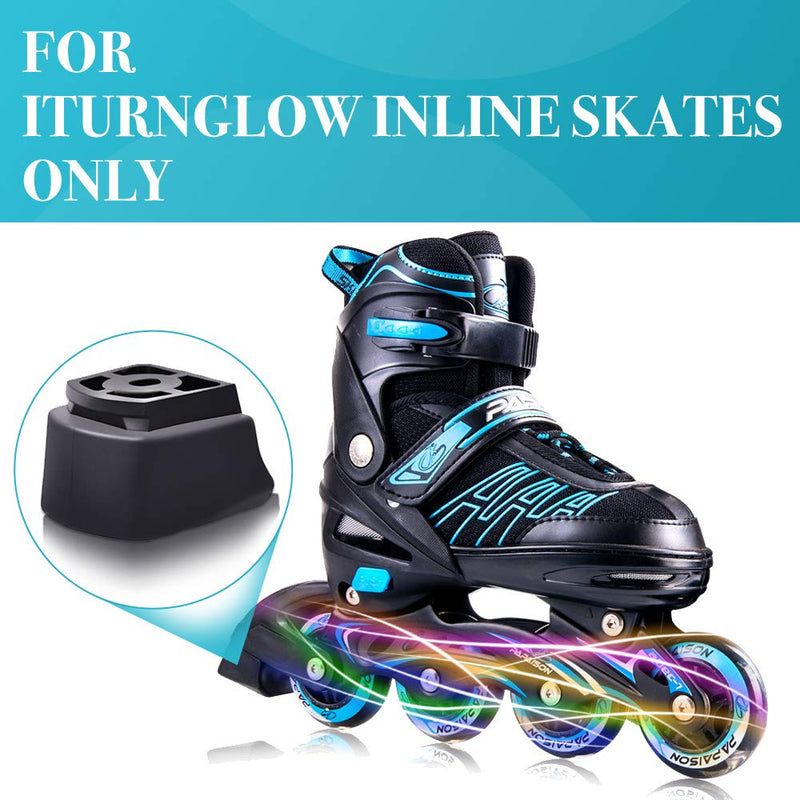 ITurnGlow Women Men Adjustable Inline Skates Kids Boys Brake Stopper,Replacement Brake for Inline Skates pad Black One Size - BeesActive Australia