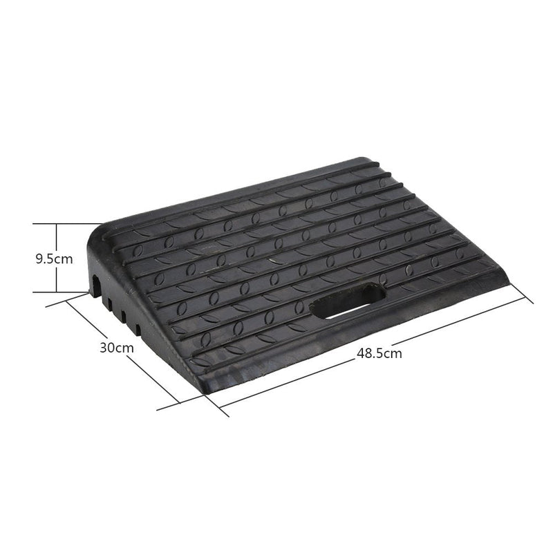 Rubber Ramps Heavy Duty, 2 Pcs Rubber Kerb Ramps for Caravan Car Mobility Also as the Disabled Wheelchair Accessory, Black - BeesActive Australia
