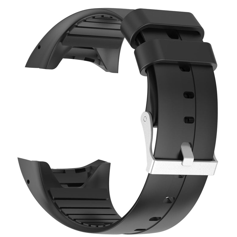 QGHXO Band for Polar M400/M430, Soft Adjustable Silicone Replacement Wrist Watch Band for Polar M400/M430 Watch Black - BeesActive Australia