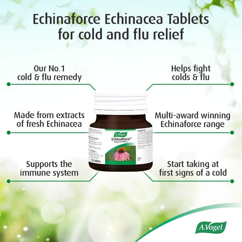 A.Vogel Echinaforce Echinacea Tablets | Relieves Cold & Flu Symptoms by Strengthening the Immune System | 120 Tablets - BeesActive Australia