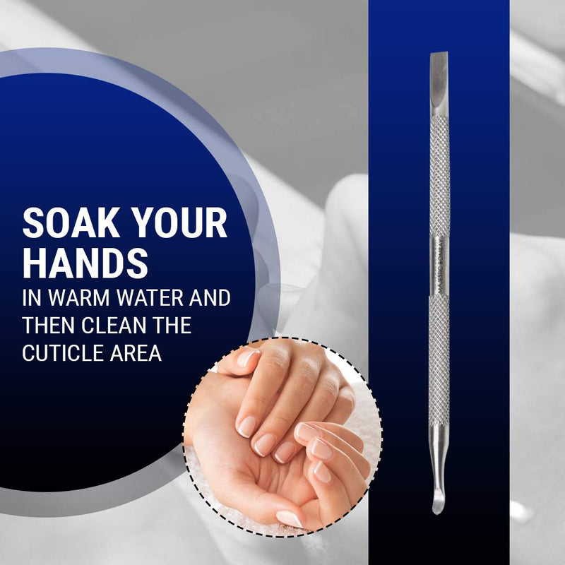 Majestic Bombay - Professional Stainless Steel Cuticle Pusher and Nail Cleaner Tool - BeesActive Australia
