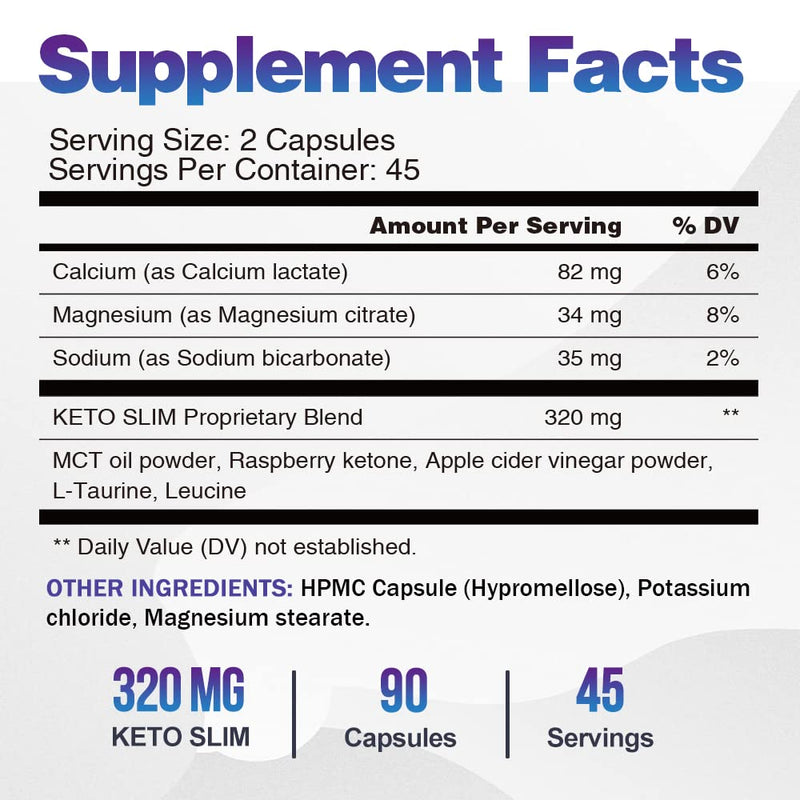 VEGEPOWER Keto Fast Diet Pills- Ketone Slim Pro 180 Capsules-Apple Cider Vinegar,Exogenous BHB Salt Supplement for Ketogenic Diet-Utilize Fat for Energy/Focus,Weight Management, Manage Cravings - BeesActive Australia