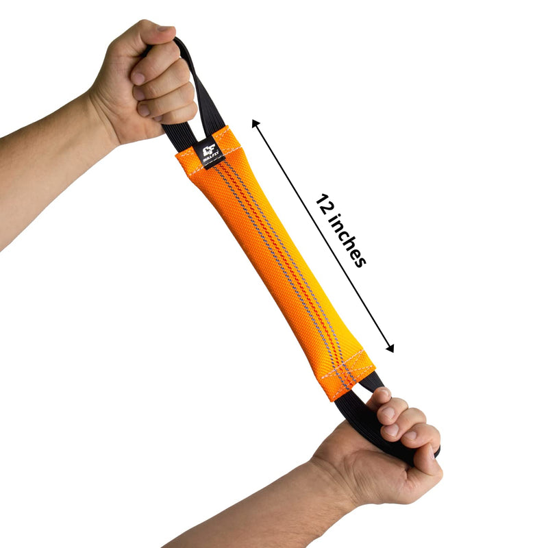 Bungee Dog Bite Tug Toy with 2 Strong Handles - Made of Durable & Tear-Resistant Fire Hose - Perfect for Tug of War, Fetch & Puppy K9 Training - Ideal Pull Toy for Medium to Large Dogs Orange - BeesActive Australia