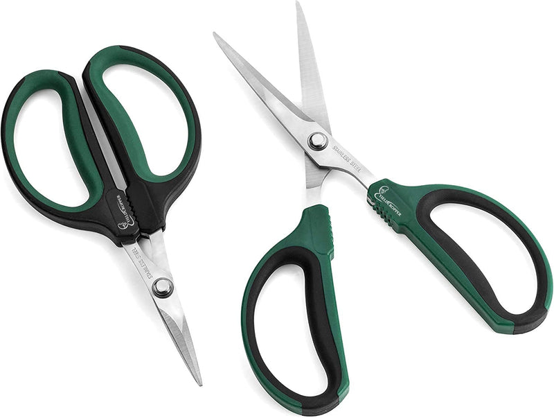 Yieldcropper Hydroponic 2-Pack Bonsai Scissors and Plant Trimming Shears Set - Stainless Steel Pruning Shears for Indoor Gardening, Succulent Harvest, and Precision Plant Care - BeesActive Australia