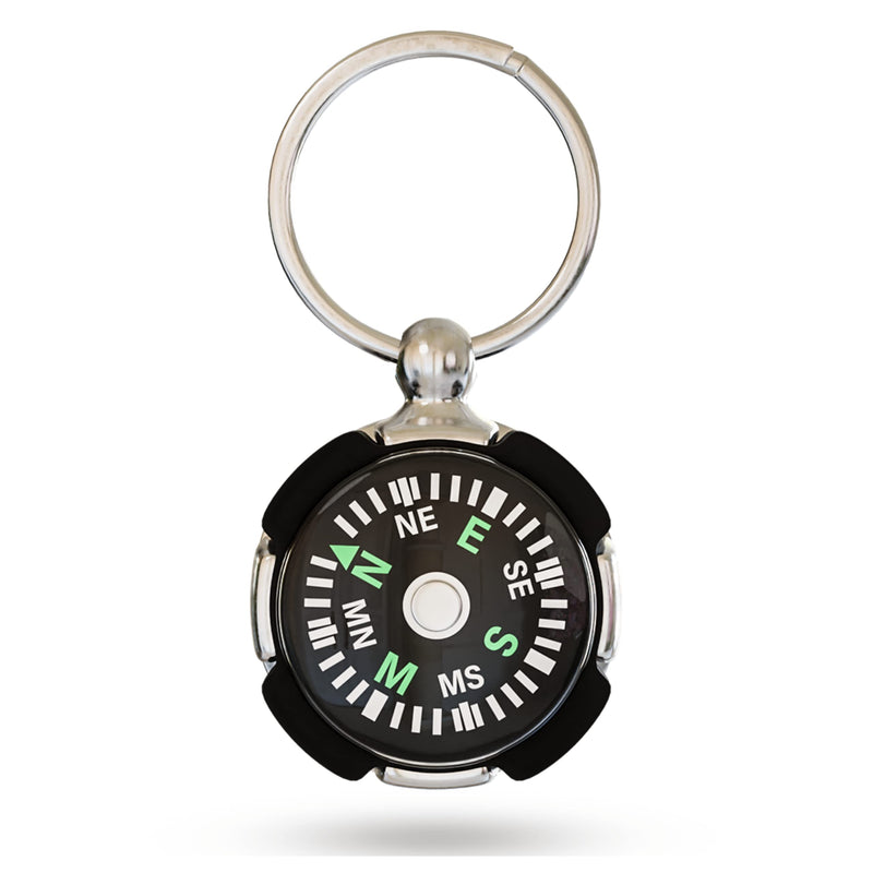 Mini Compass Keychain for Camping Climbing Hiking Traveling Shaped Small Keychain Pocket Style Metal Compass (2 Pack) - BeesActive Australia