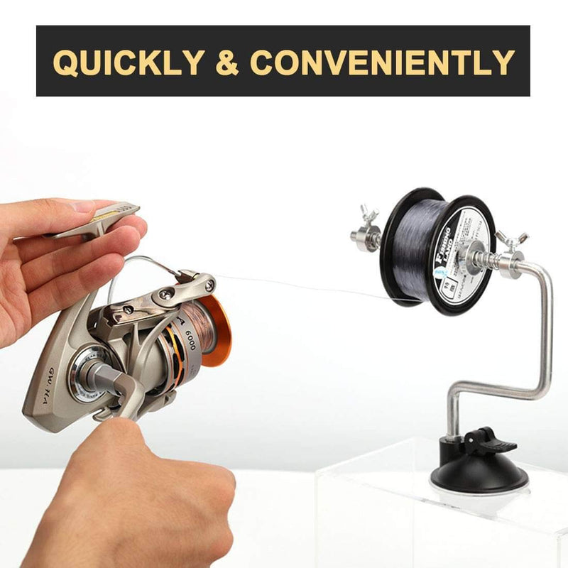 OROOTL Fishing Line Spooler Portable Fishing Line Winder Spooler with Suction Cup Adjustable Spinning Reel Spool Spooling Station System Spooler Machine Winding System Device - BeesActive Australia