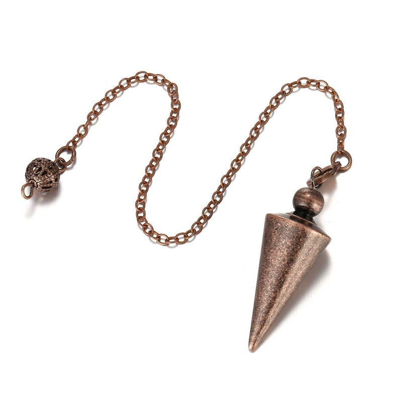 JSDDE Metal Dowsing Pendulum Copper Pendent Pendulum for Reiki Healing Divination (Bronze) - BeesActive Australia