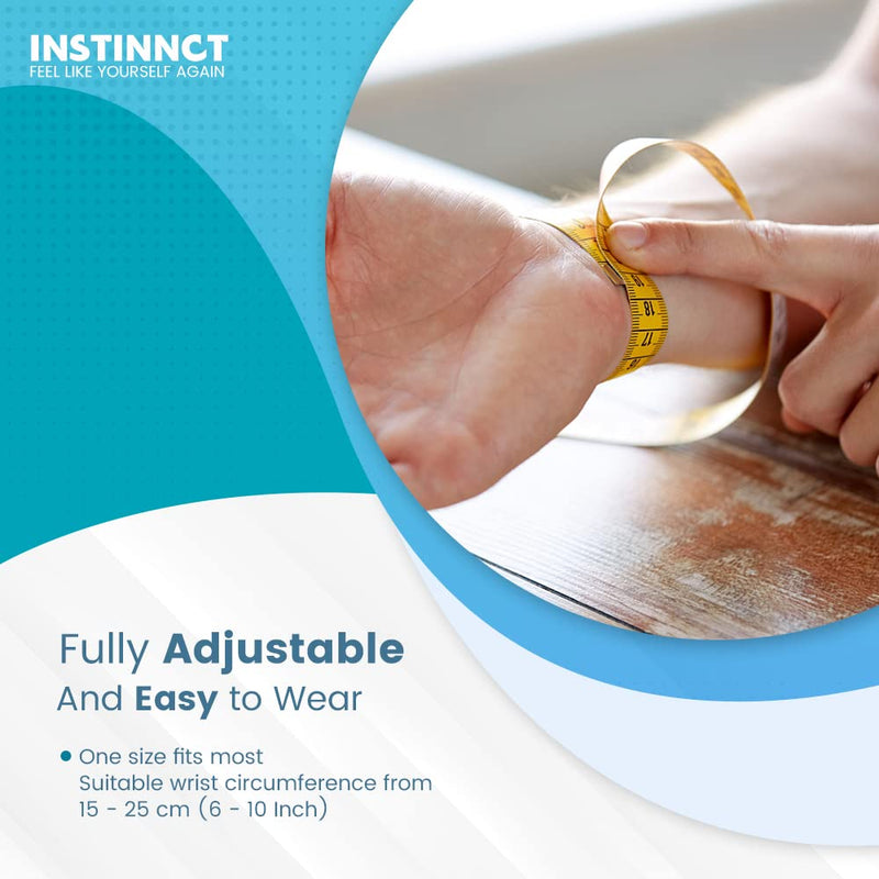 INSTINNCT Wrist Thumb Support Brace for Men & Women, Fully Adjustable Thumb Brace with Thumb Flexible Support for Thumb & Hand Discomfort, Fatigue, Fits Both Right Hand and Left Hand Grey(Single) One Size - BeesActive Australia
