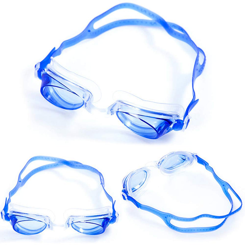 Peicees 4 Pack Swim Goggles for Kids 6-14 with Earplugs and Case Clear Anti-Fog Black+blue+purple+pink - BeesActive Australia