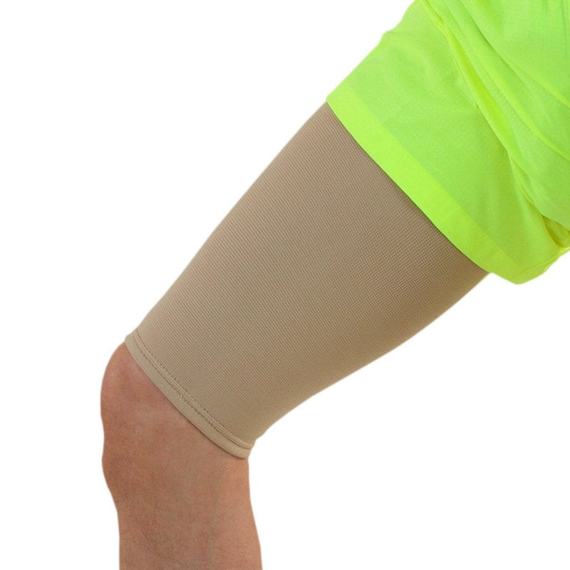NeoPhysio Medical Grade Elastic Compression Thigh Support, Beige Tubular Sleeve - XL = 56-62cm XL (Pack of 1) - BeesActive Australia